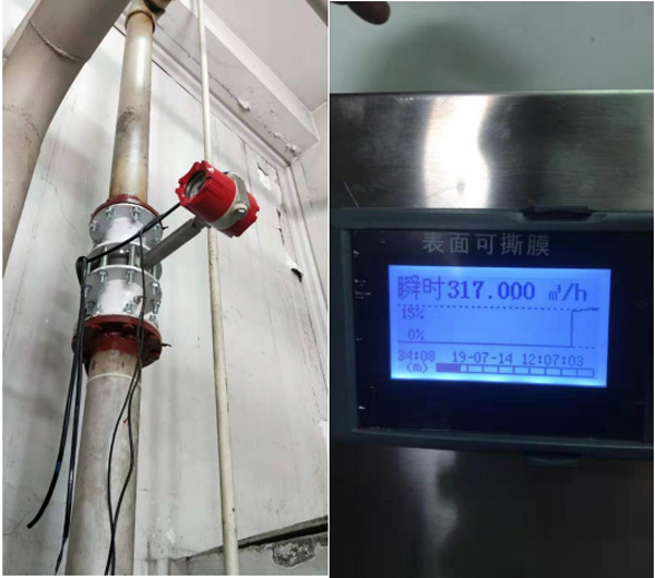 聯(lián)測渦街流量計使用現(xiàn)場